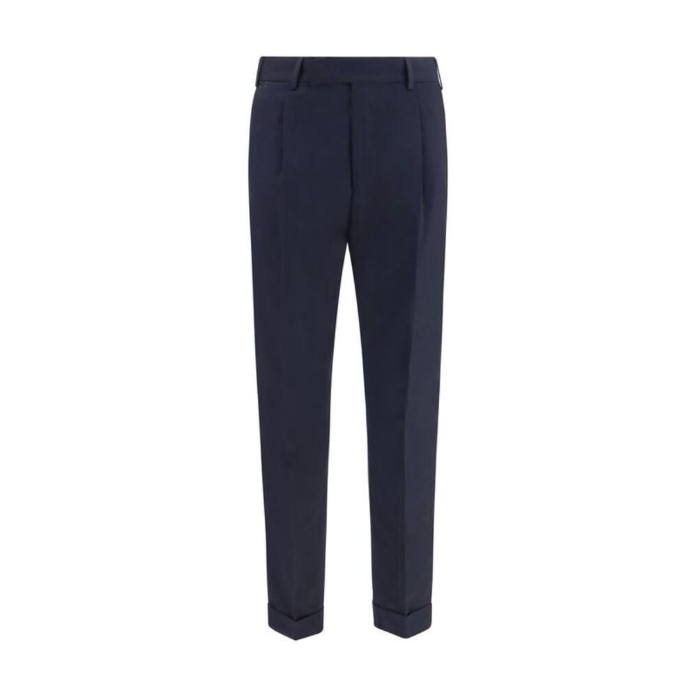 PT Torino Blue Wool Oves Aries Casual Men's Pants